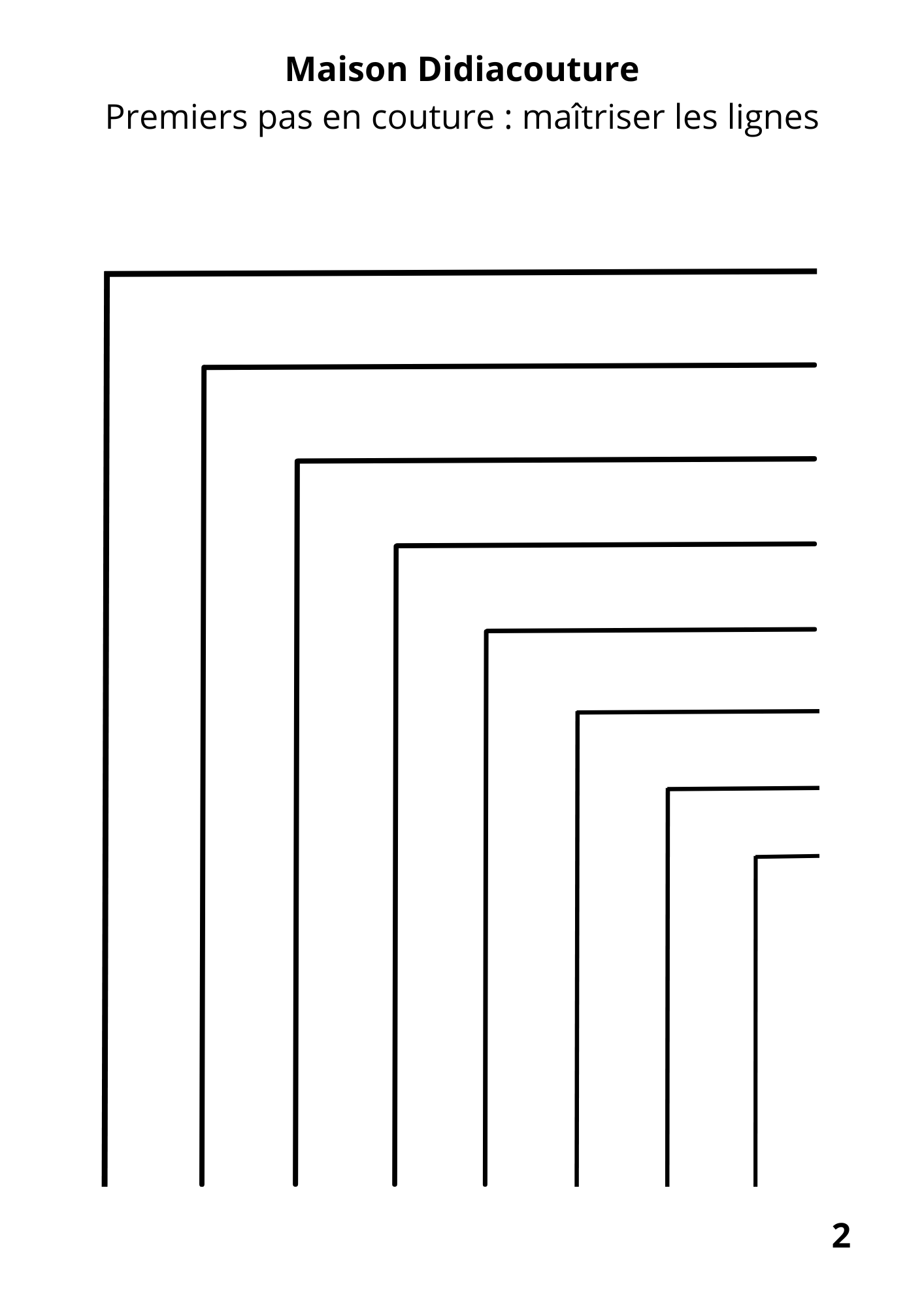 (PDF GRATUIT) Premiers pas en couture - Maitrise des lignes .
